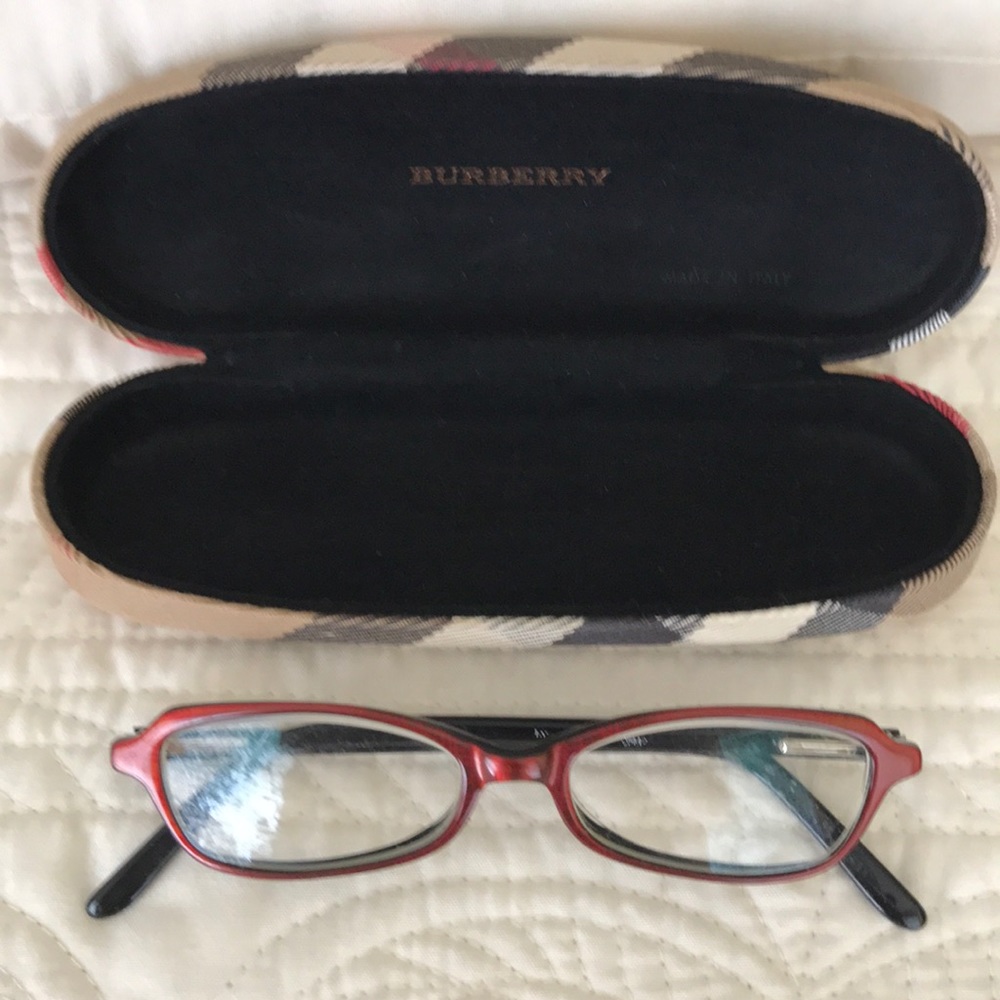 Burberry Burgundy SMALL Reading Glasses w/Case